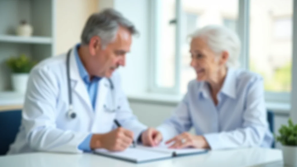 Profesional sanitario atendiendo a una persona en una consulta de atención primaria